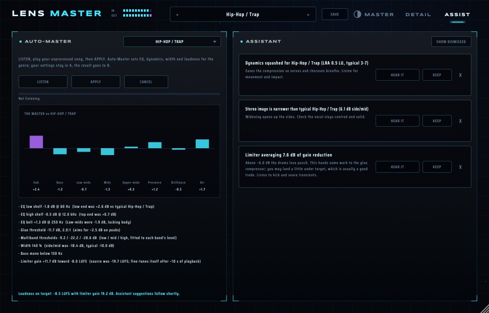 ASSIST page: Auto-Master and the Assistant